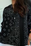 Ole Bubble Cotton Bandana Laurie Blouse Black